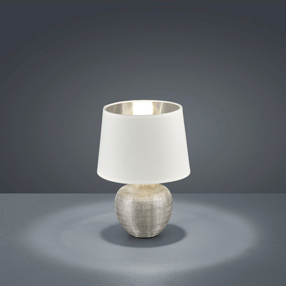 Lámpara mesa con pantalla Luxor para E14 R50621089 silver