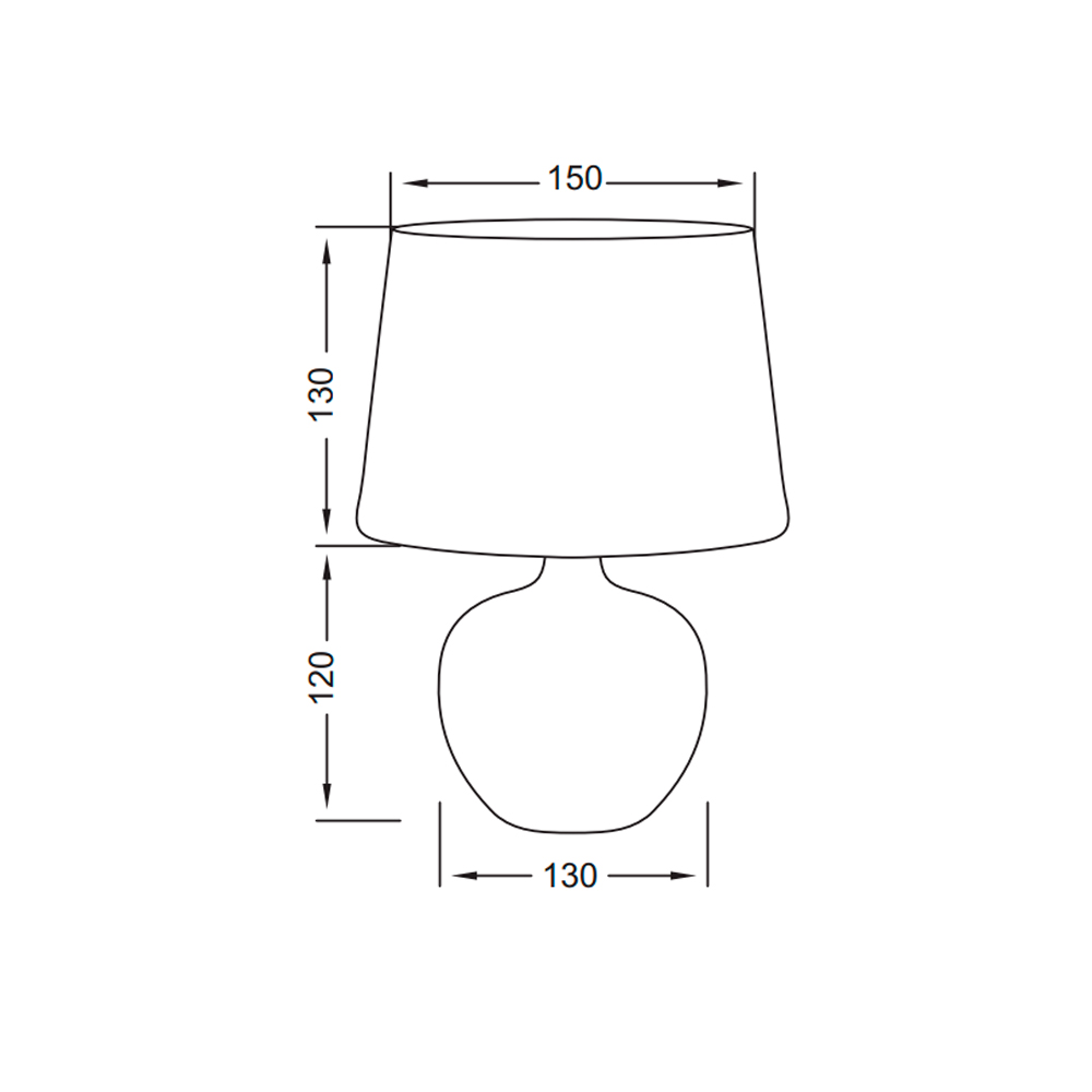Lámpara mesa con pantalla Luxor para E14 R50621089 silver