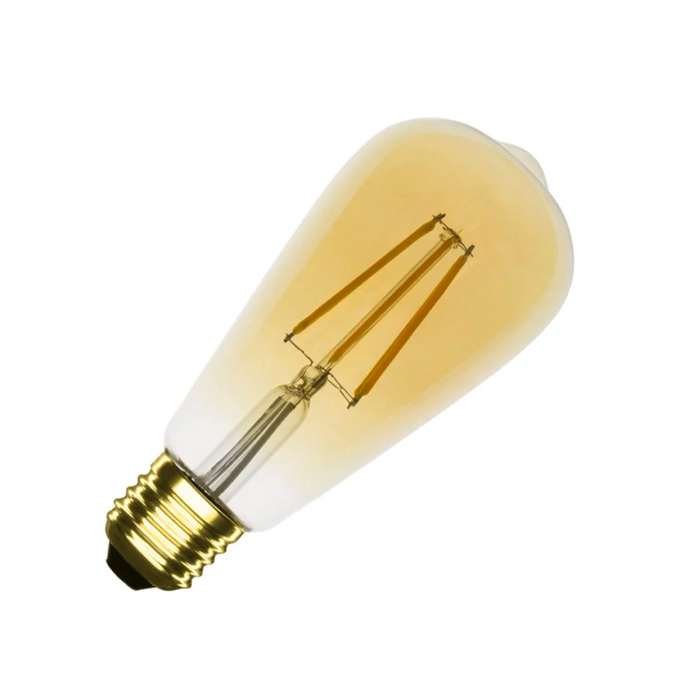 Bombilla LED E27 6W Filamento Pera Cálido 2200°K 590lm