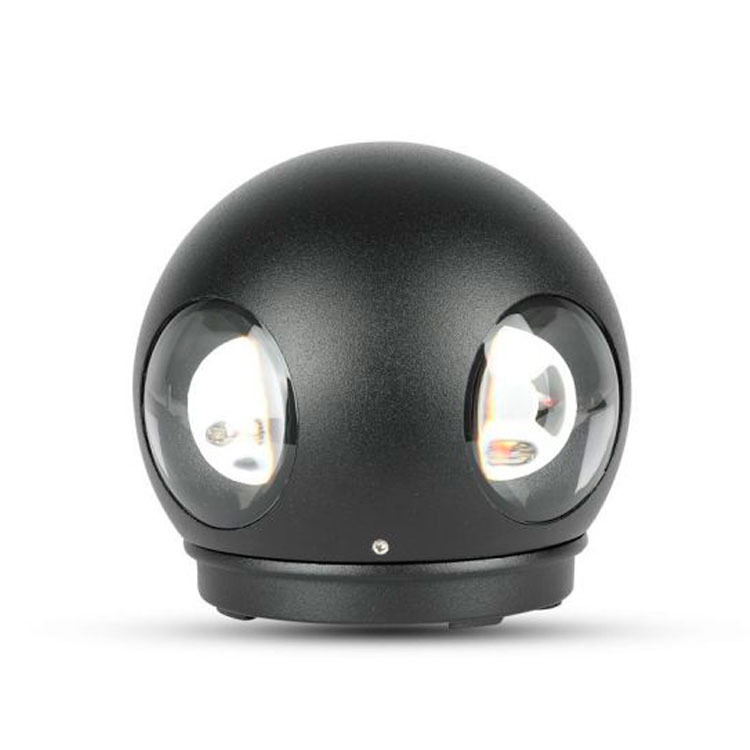 Aplique pared Cross Round IP65 4W Negro