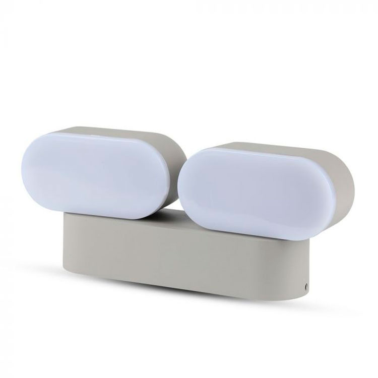 Aplique doble rotatorio Grey 3000K 12W IP65