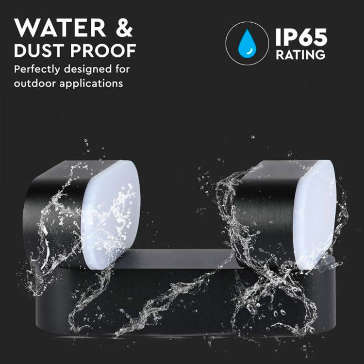 Aplique doble rotatorio Black 3000K 12W IP65