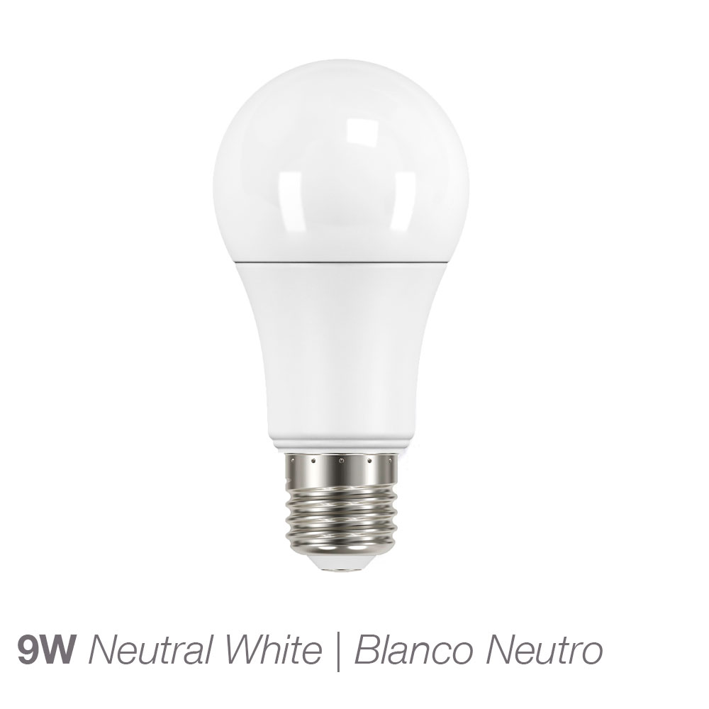 Bombilla LED E27 9W Blanco Neutro 4500°K 800lm