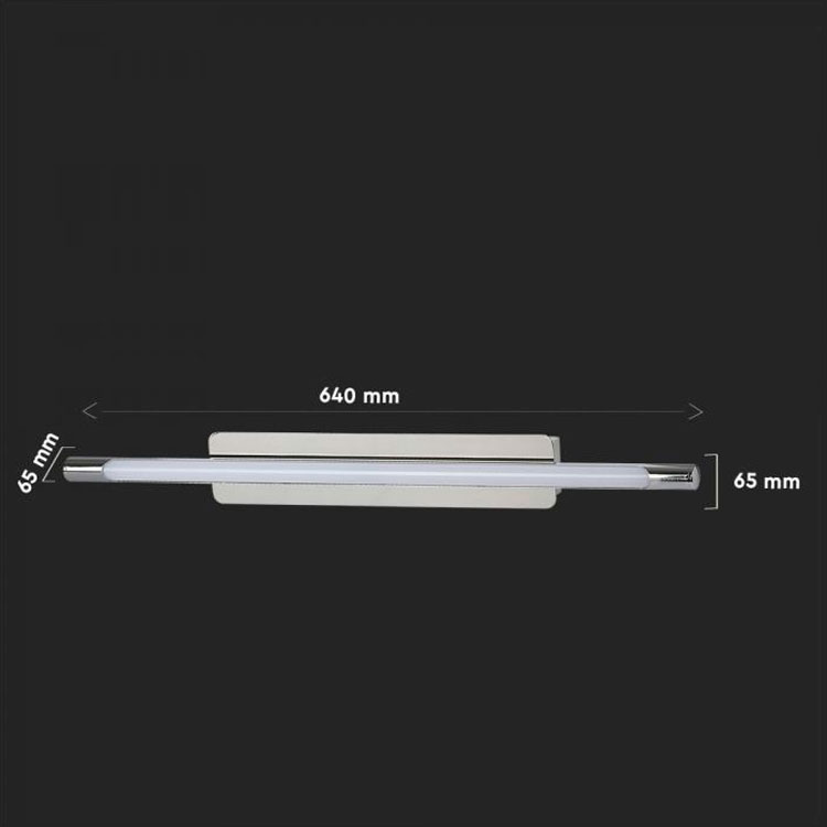 Aplique pared baño 12W cromo