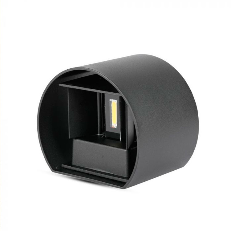 Aplique cilindro negro 3000K 6W IP65