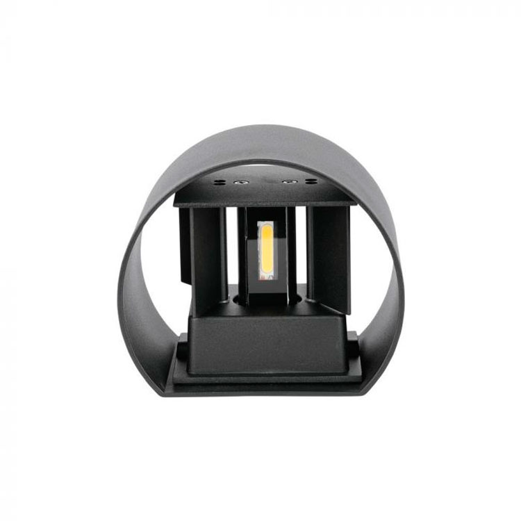 Aplique cilindro negro 3000K 6W IP65