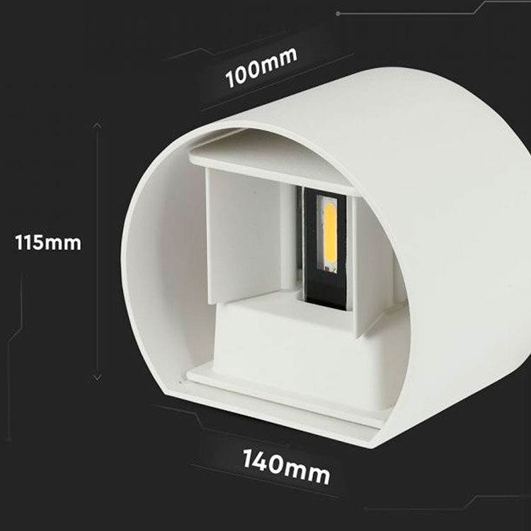 Aplique cilindro blanco 3000K 6W IP65