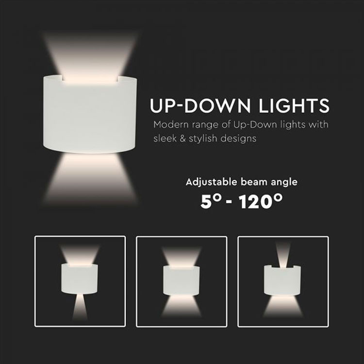 Aplique cilindro blanco 3000K 6W IP65