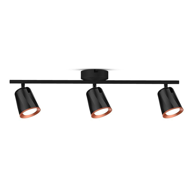 Aplique pared Classic Triple 18W negro