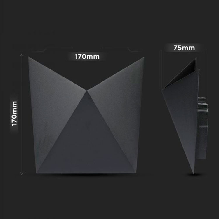 Aplique Sobre negro 3000K 5W IP65
