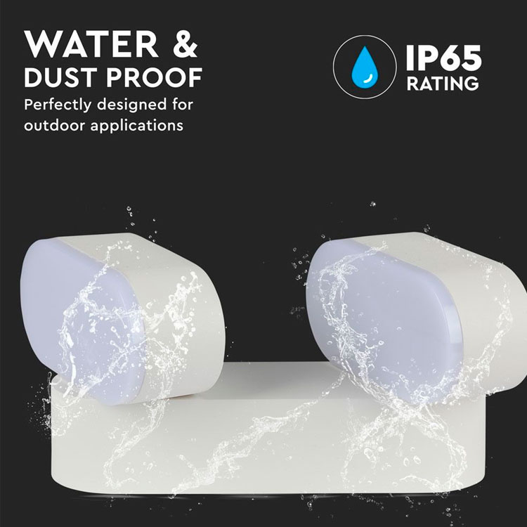 Aplique doble rotatorio blanco 3000K 12W IP65