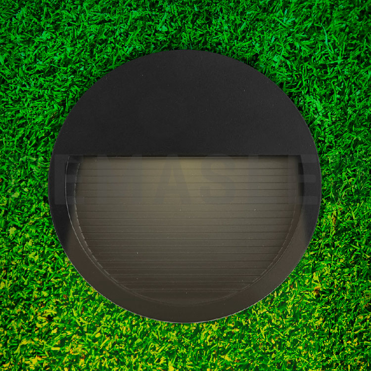 Aplique LED Exterior de Pared Redondo 12cm 6W IP65 Blanco Neutro 220V Negro