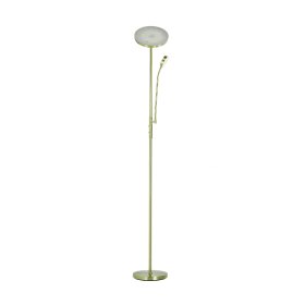 Lámpara de Pie LED con Luz de Lectura Bronce Ø250x20mm 25W Blanco Cálido 3000K 1800mm