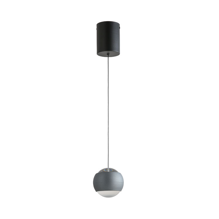 Lámpara Colgante Gris Diámetro Ø100mm, Blanco Cálido 3000K