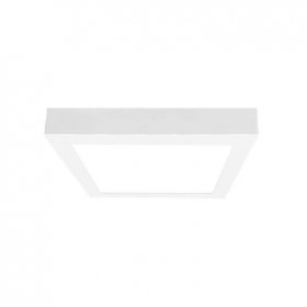 Plafón LED cuadrado blanco de 21,3x21,3cm 18W 1440lm Frío, de aplicar