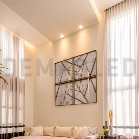 Panel LED cuadrado blanco 22.3x22.3cm 18W 1440lm Cálido, empotrar