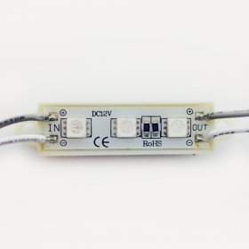 Módulo 12V rectangular 3 LEDs SMD5050 rojo IP65 0.72W