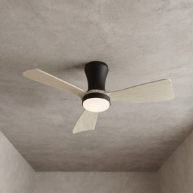 Ventilador de Techo con Luz LED CCT 920x265mm Madera Clara 22W con Control Remoto AC100-240V 