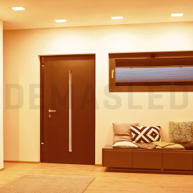 Panel LED cuadrado AJUSTABLE 12x12cm 12W 1020lm Cálido, Empotrar
