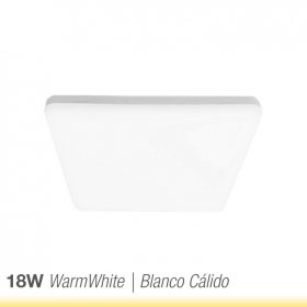Panel LED cuadrado AJUSTABLE 17x17cm 18W 1620lm Cálido, Empotrar