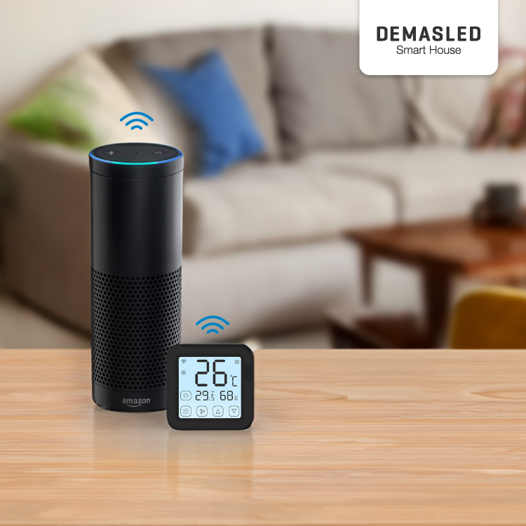 Termostato Digital de Ambiente con Pantalla Táctil Smart WiFi + IR, Negro