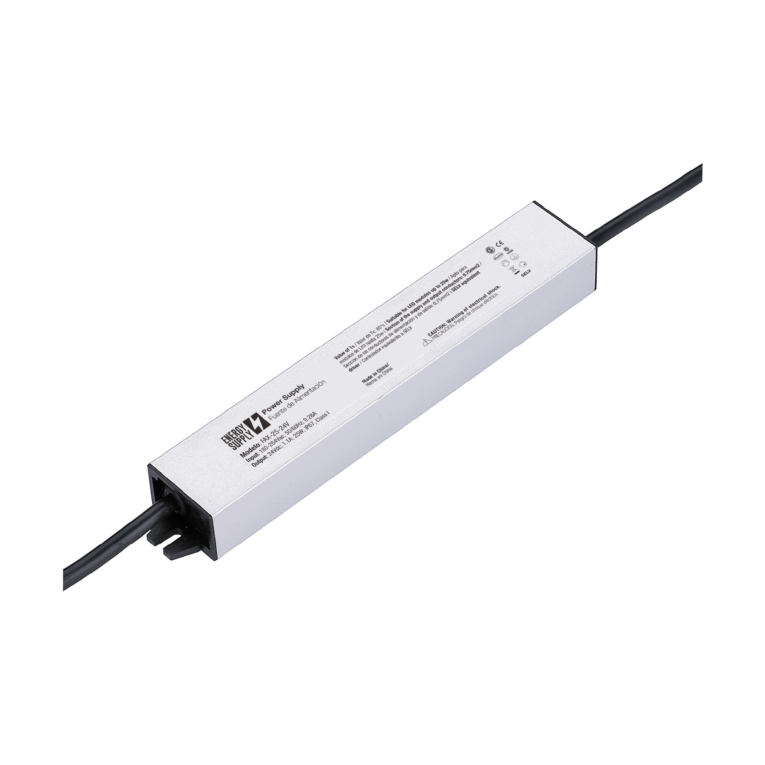 Fuente Switching 24V 1,1A 26,4W 180-264VAC Exterior IP67