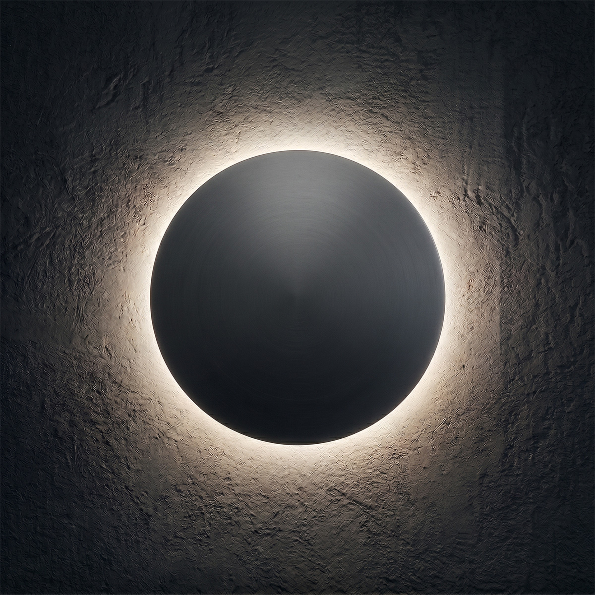 Aplique LED Exterior de Pared Redondo 12W IP65 Negro 15cm 220V Blanco Neutro