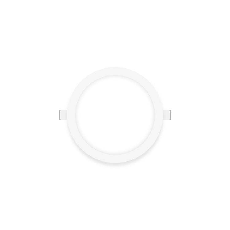 Panel LED redondo blanco de 12cm 6W 390lm blanco Cálido, empotrar