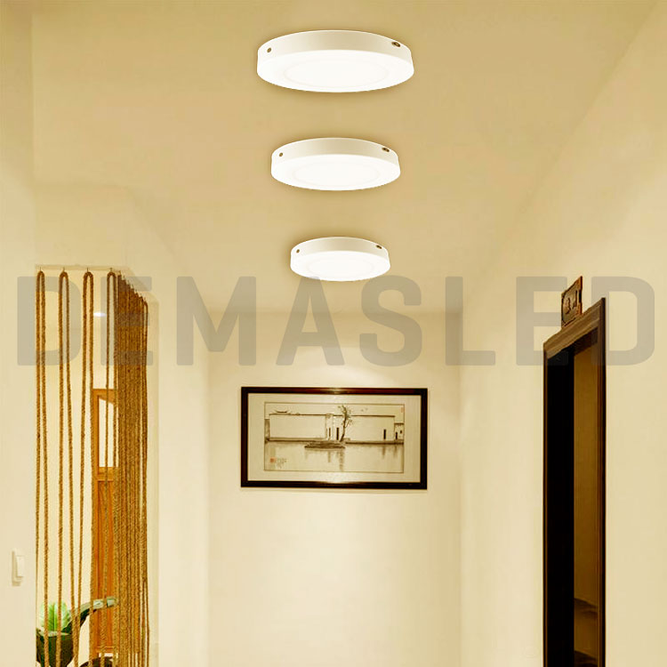Plafón LED redondo blanco de 22.2cm, 18W 1440lm Cálido, de aplicar