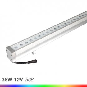 Bañador LED de Exterior IP66, RGB 12V 36W 3A, 1m