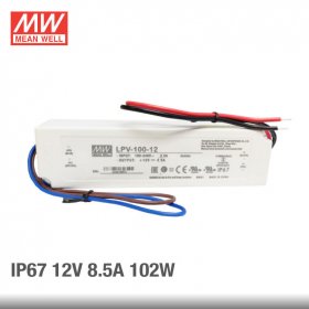 Fuente Switching MEANWELL 12V 8.5A 102W, 90-264VAC Exterior IP67