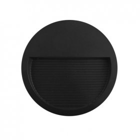 Aplique LED Exterior de Pared Redondo 12cm 6W IP65 Blanco Neutro 220V Negro
