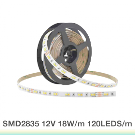 Tira LED SMD2835, 12V 8W/m Mix Frío-Cálido 880lm/m 120 LED/m, 5m