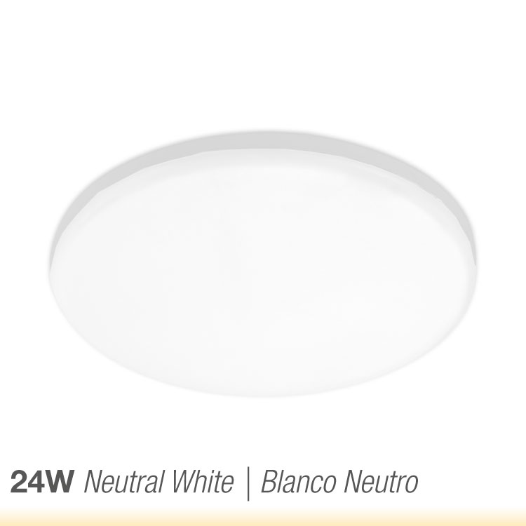 Panel LED redondo AJUSTABLE de 22cm 24W 2280lm Neutro, Empotrar
