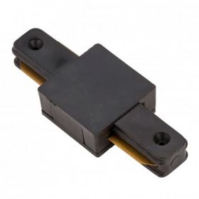 Conector de unión en línea para carril monofásico Negro