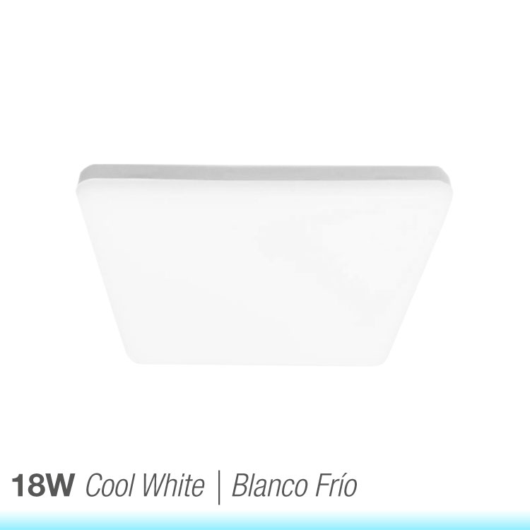 Panel LED cuadrado AJUSTABLE de 17x17cm 18W 1620lm Frío, Empotrar