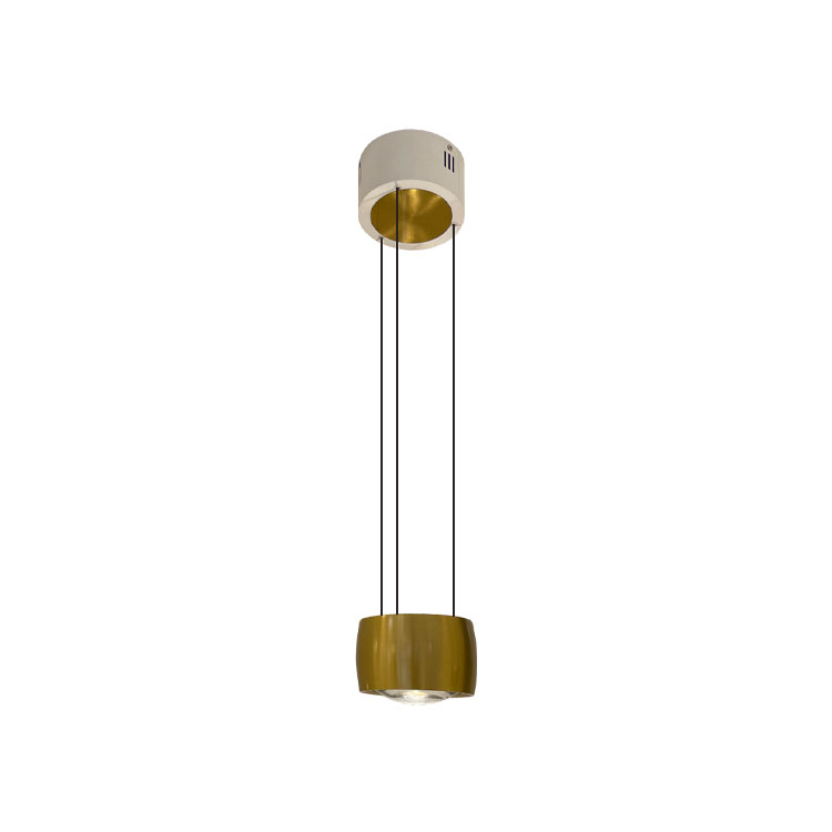 Lámpara Colgante Oro Champagne Diámetro Ø128mm, Blanco Cálido 3000K