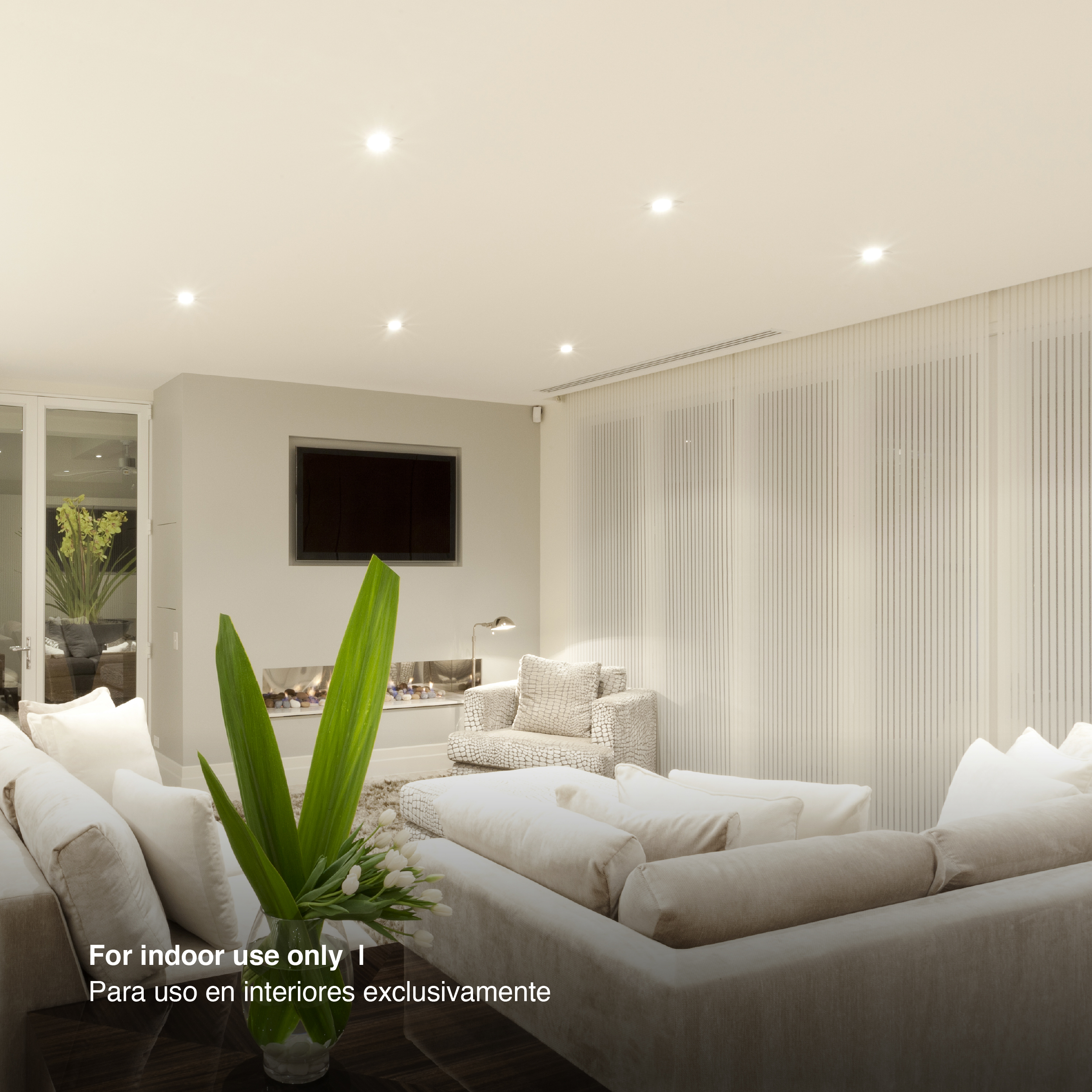 Spot Blanco Ajustable sin soporte para lámpara GU10 ø91mm