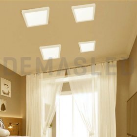Plafón LED cuadrado de 30x30cm, 24W 1920lm blanco Cálido, aplicar