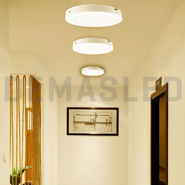 Plafón LED redondo blanco de 30cm, 24W 1920lm Cálido, de aplicar