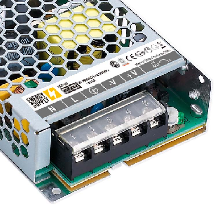 Fuente de Alimentación Switching Metalica 24V 60W 2.5A - Interior