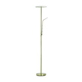 Lámpara de Pie LED con Luz de Lectura Dimerizable Bronce Ø300x16mm 28W CCT 1800mm