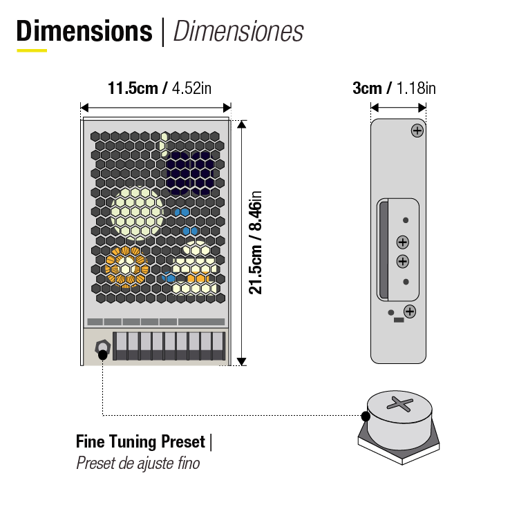Fuente de Alimentación 200W 12V 17A Mean-well INTERIOR