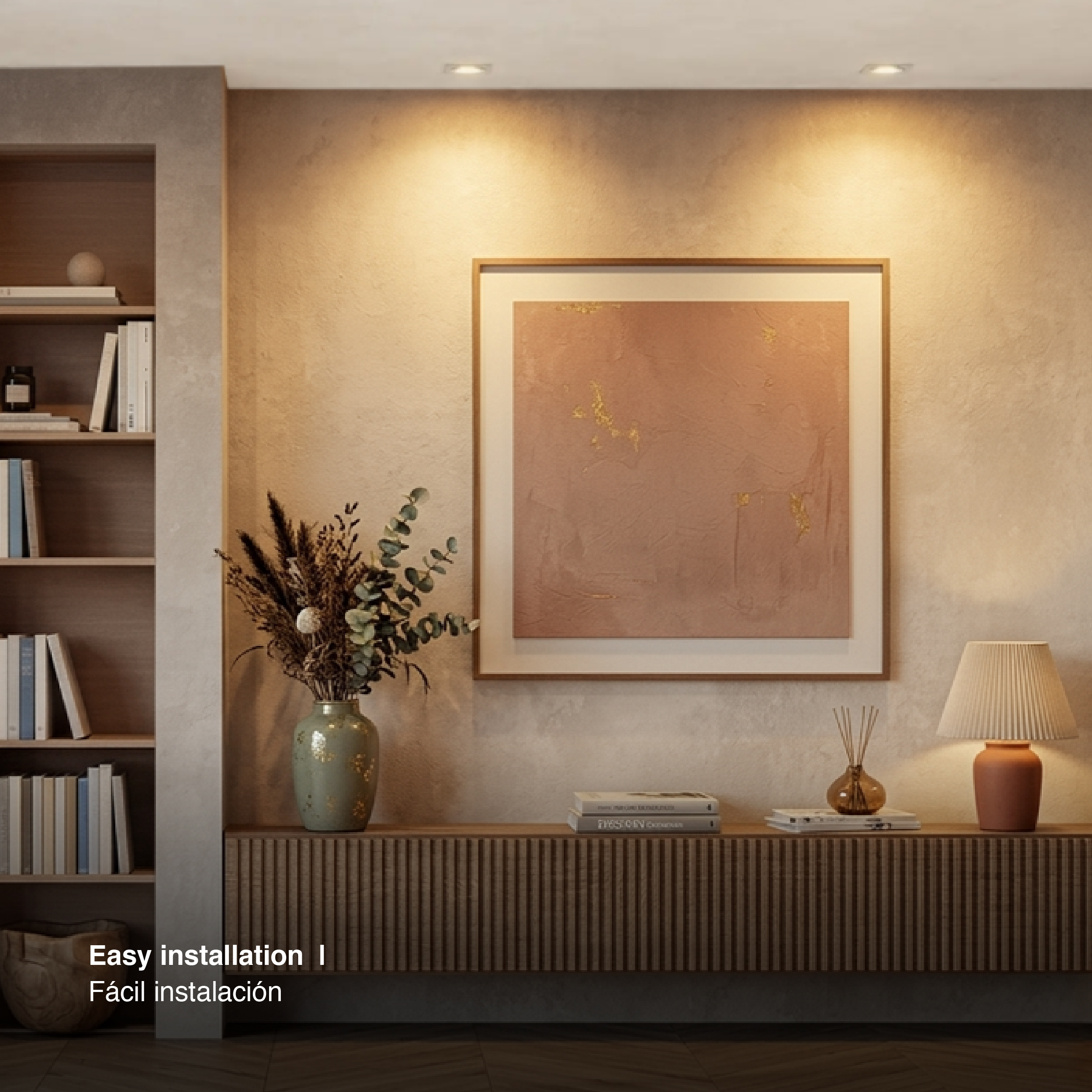 Spot Cuadrado Blanco Ajustable sin soporte para lámpara GU10 91x91mm