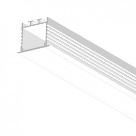 Perfil de Aluminio Linear 35x35mm Blanco, Cover Opal Blanco x2m