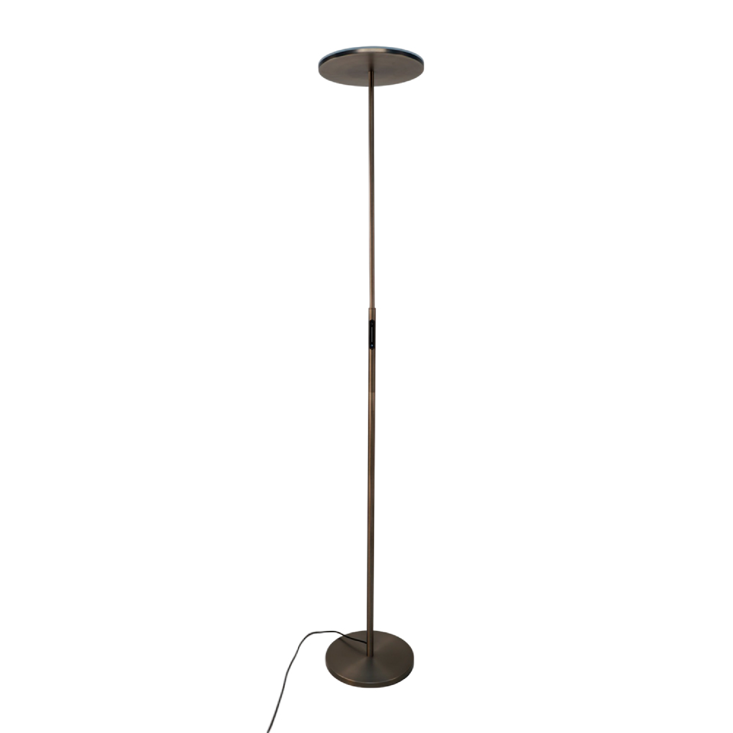 Lámpara de Pie LED Dimerizable Negro Ø300x10mm 30W CCT 1800mm