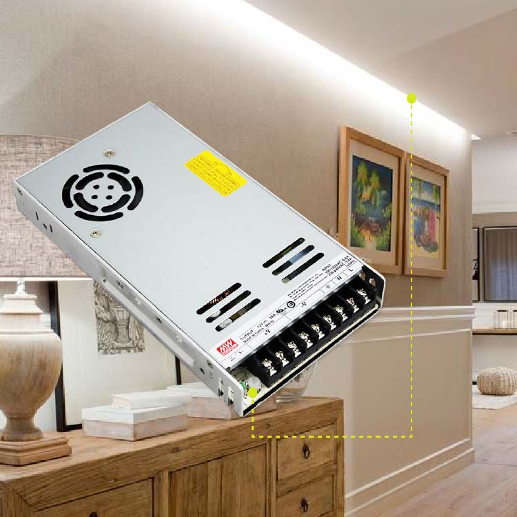 Fuente de Alimentación 350W 12V 29A Mean-well c/ventilador INTERIOR