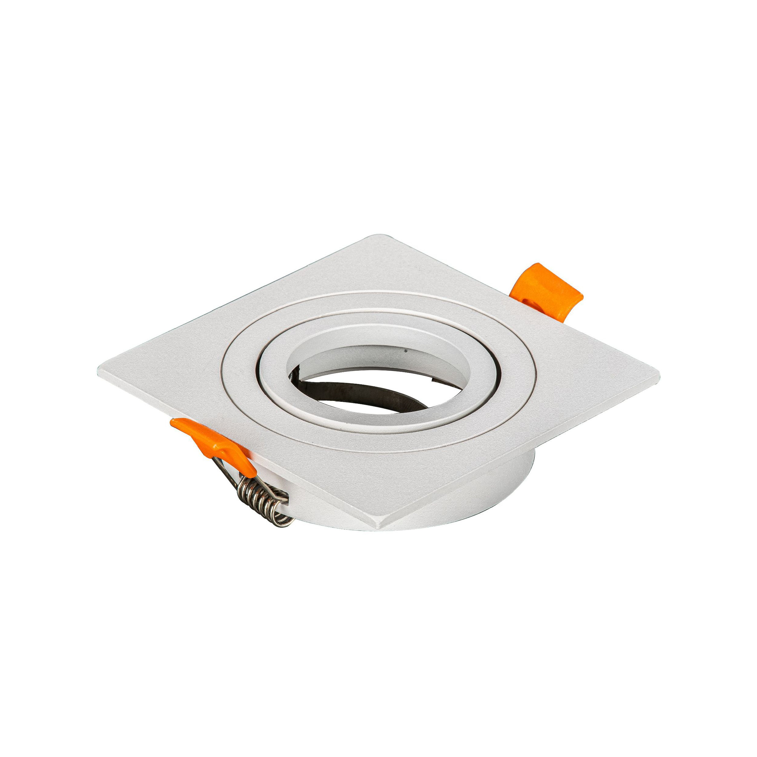 Spot Cuadrado Blanco Ajustable sin soporte para lámpara GU10 91x91mm