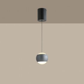 Lámpara Colgante Gris Diámetro Ø100mm, Blanco Cálido 3000K