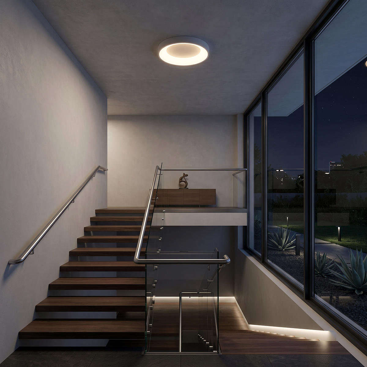 Panel LED Smart Redondo Blanco Ø38,2x9cm 32W 140mA CCT, de Aplicar